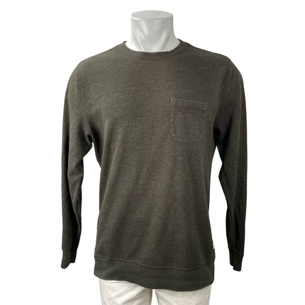 Vuori Men's Dark Gray Crew Neck Long Sleeve Sweater Sweatshirt Tee T-Shirt Top L