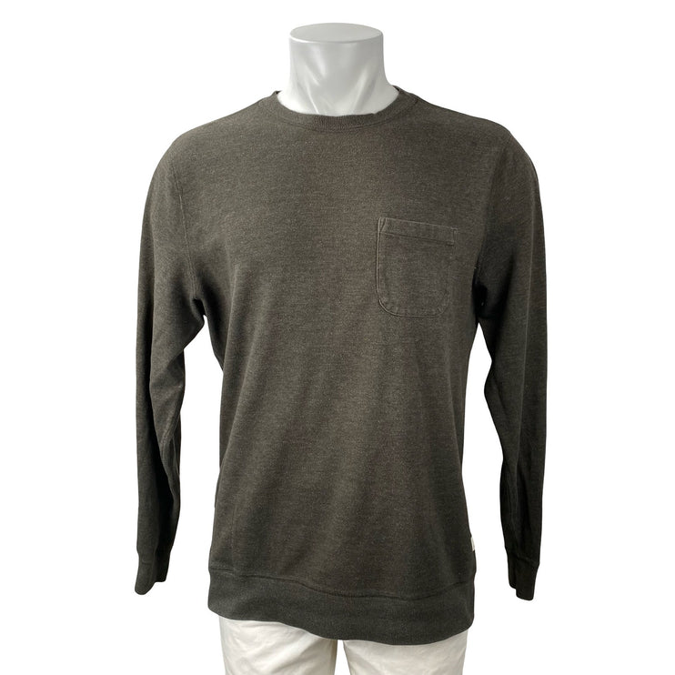 Vuori Men's Dark Gray Crew Neck Long Sleeve Sweater Sweatshirt Tee T-Shirt Top L
