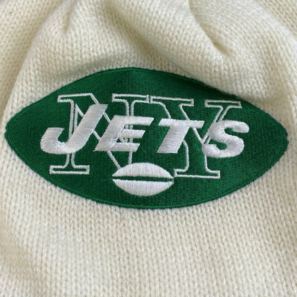 Mitchell & Ness New York Jets NFL White Green Cuff Knit Beanie Winter Cap Hat OS