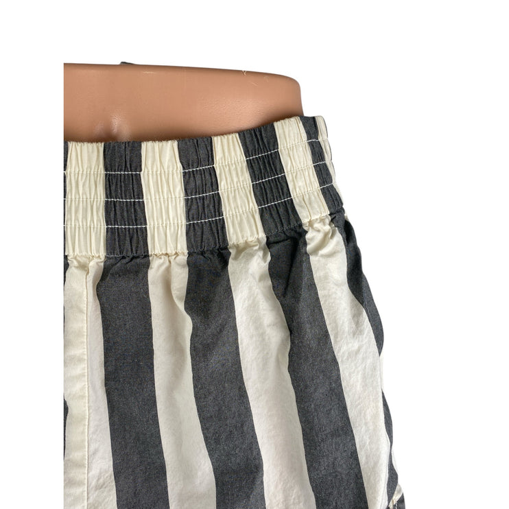 Everlane Striped Elastic High Waist Wide Leg Lounge Bloomer Mini Boxer Shorts M