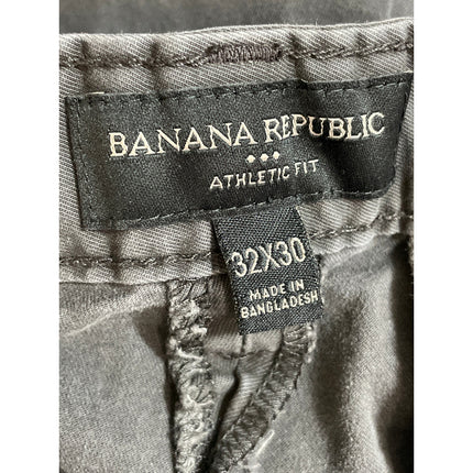 Banana Republic Mens Gray Athletic Fit Tapered Trousers Denim Jeans Pants 32x30