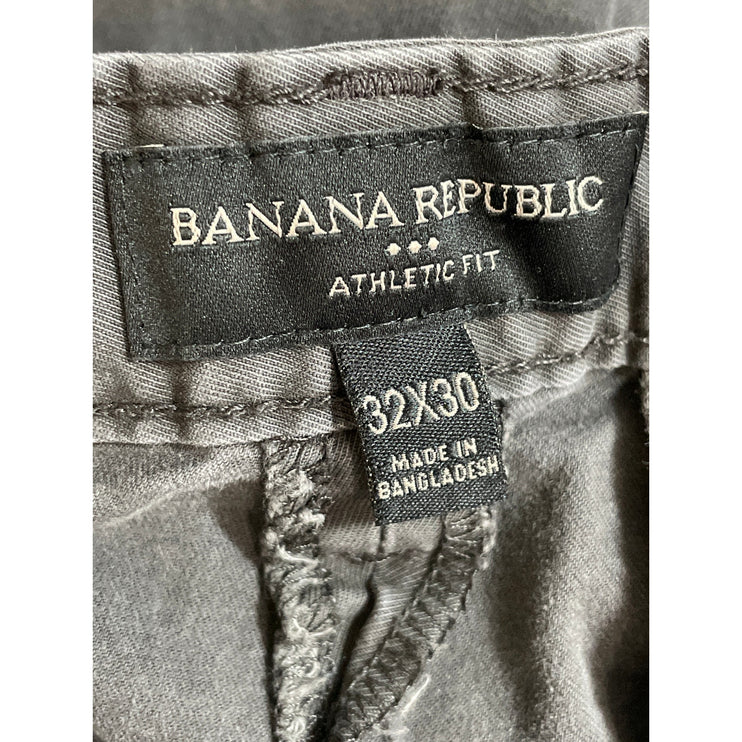 Banana Republic Mens Gray Athletic Fit Tapered Trousers Denim Jeans Pants 32x30