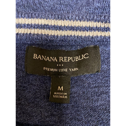 Banana Republic Premium Luxe Yarn Men's Navy Blue Crew Neck Sweater Top Size M