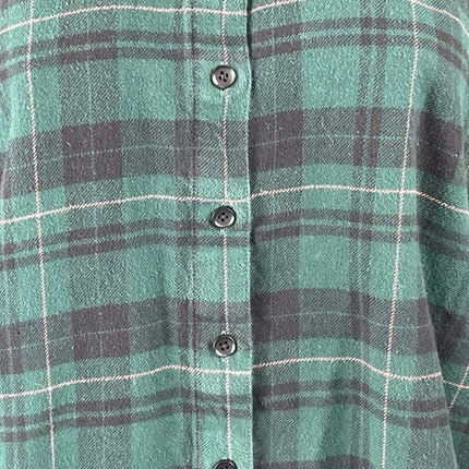 Madewell Women's Green Plaid Check Collared Long Sleeve Button Down Shirt Top M