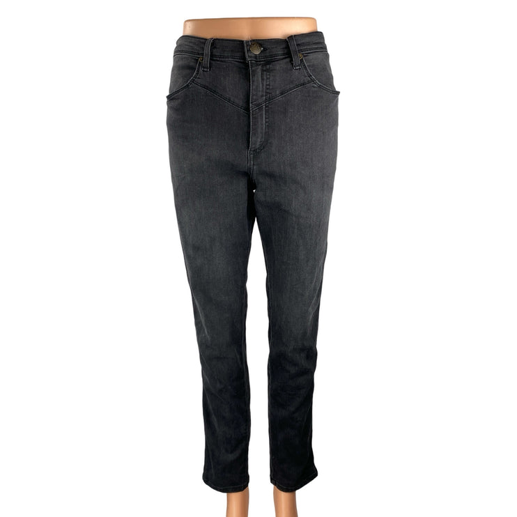 Free People Women's Gray High Rise Slim Fit Skinny Mom Denim Jeans Pants Size 31
