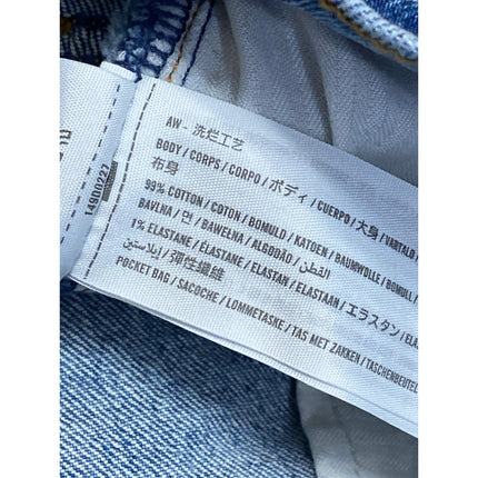 Abercrombie & Fitch Blue High Waisted Frayed Raw Hem Denim Jeans Dad Shorts 36