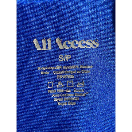 All Access Women's Blue High Rise Cropped Yoga Workout Athletic Leggings Pants S