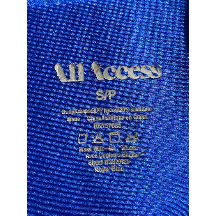 All Access Women's Blue High Rise Cropped Yoga Workout Athletic Leggings Pants S