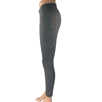 Athleta Women's Gray Mid Rise Activewear Fitness Workout Yoga Leggings Pants M