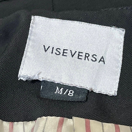 Viseversa Women's Black Long Sleeve Notch Lapel Cropped Blazer Coat Jacket Sz M