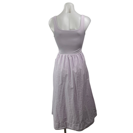 Aritzia Babaton Revive Poplin Womens Purple Sleeveless Flare Tank Midi Dress XS