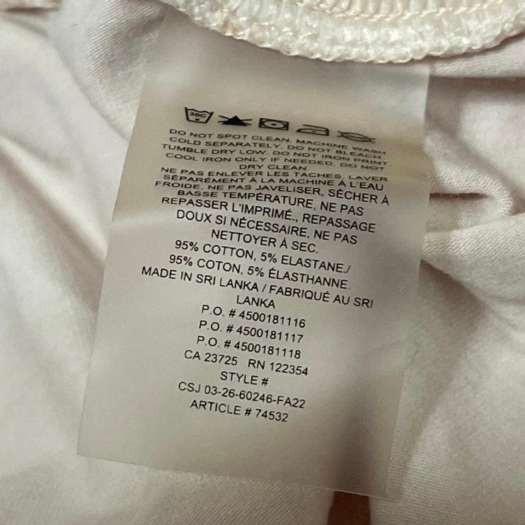 Aritzia TNA Women's White High Rise Yoga Workout Athletic Biker Shorts Size S