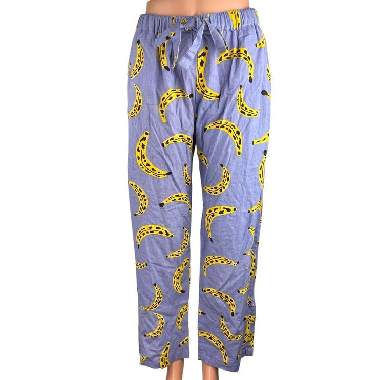 Periodical Blue Cool Bananas Straight Pull On Sleepwear Pajama Trousers Pants M