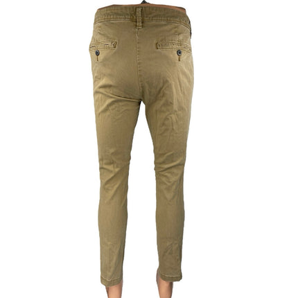 Aeropostale Men's Beige Khaki Mid Rise Skinny Trousers Chino Pants Size 30x32