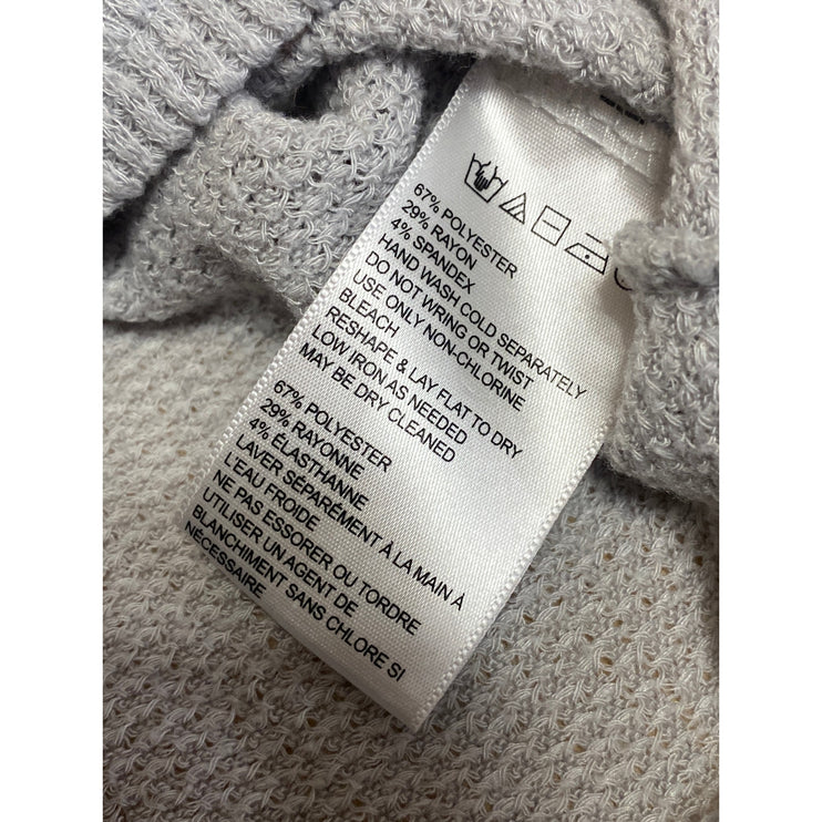 Urban Outfitters Gray Ribbed Long Sleeve Button Down Crop Cardigan Sweater Top S