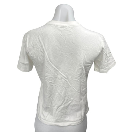 Bingo Women's White Multicolor Crewneck Short Sleeve Graphic Tee T shirt Top S