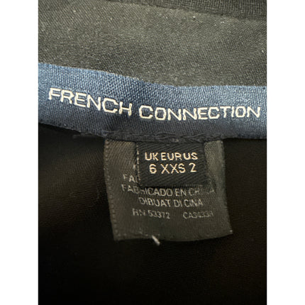 French Connection Women's Black Notch Collar Button Blazer Coat Jacket Size XXS`
