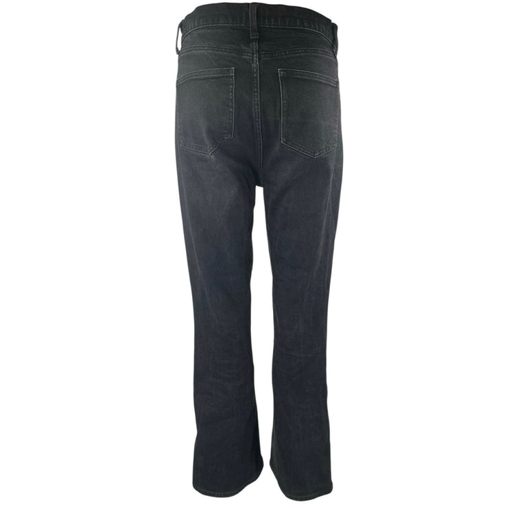 Uniqlo Women's Black High Waisted Flared Bootcut Leg Denim Jeans Pants Size 26