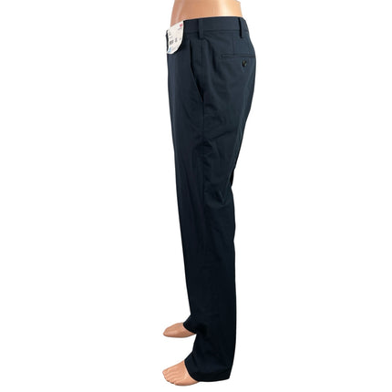 NEW Uniqlo AirSense Mens Black High Waisted Straight Leg Trousers Dress Pants 32