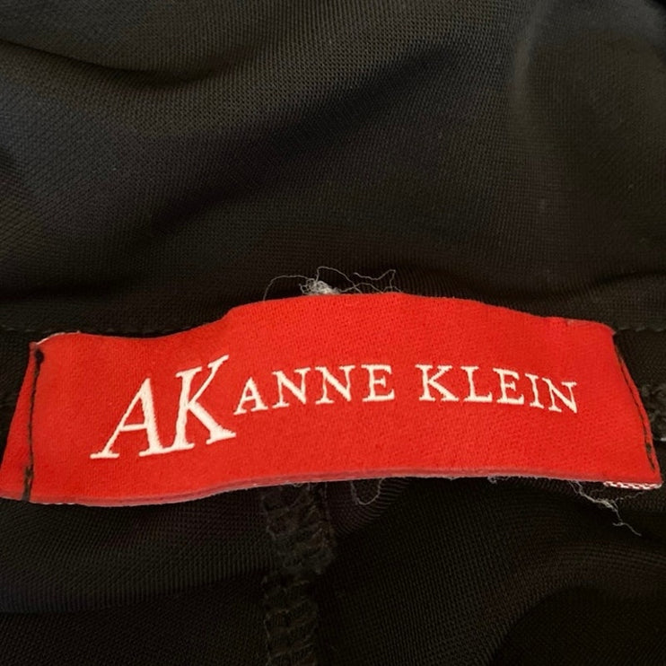 AK Anne Klein Black High Waisted Pull On Wide Leg Yoga Leggings Pants Size S