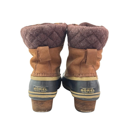 Sorel Slimpack II Women's Brown Suede Waterproof Lace Up Insulated Duck Boots 8