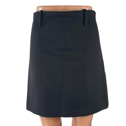 H&M Women's Black High Waisted Zip Versatile Casual A Line Mini Skirt Size 4