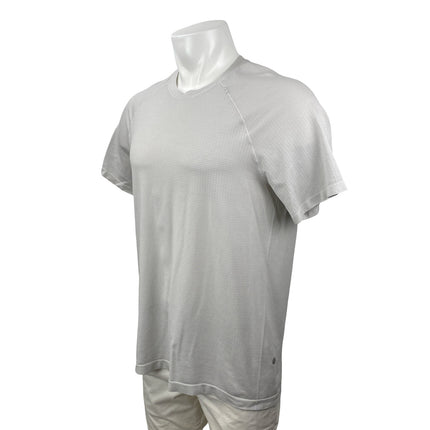 Lululemon Mens Gray Short Sleeve Crew Neck Workout Athletic T Shirt Tee Top L/XL