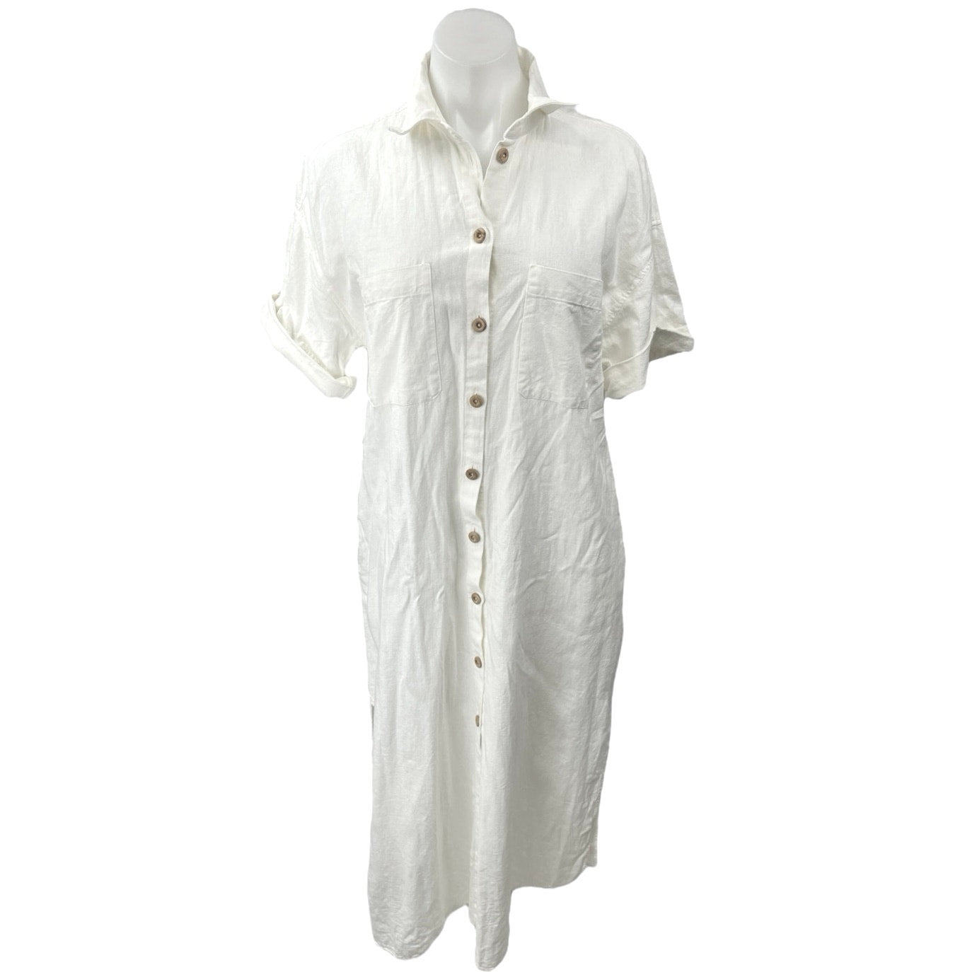 Zara Linen Button Down Dress Zara Linen Midi Dress With Belt Loops Women Ecru Women Zara Linen Button Down Dress Zara Linen Midi Dress With Belt Loops Women Ecru Women