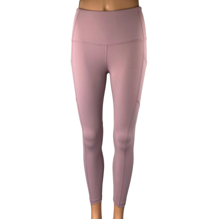 Yogalicious Lux Pink Mid Rise Pocket Yoga Workout Athletic Leggings Pants Sz XS