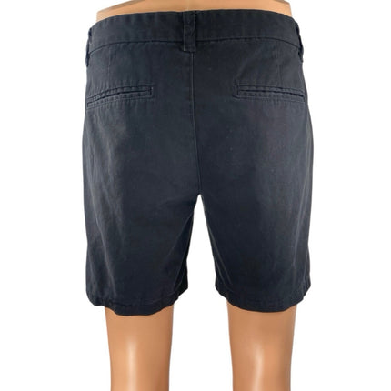 New Look Men's Black High Waisted Slim Leg Casual Khaki Chino Shorts Size 32