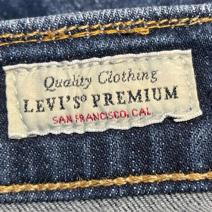 Levi's Women's Blue Dark Wash High Waisted Straight Leg Denim Jeans Size 28