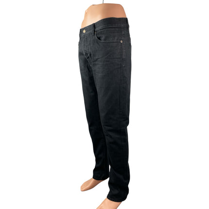 Saint Laurent Men's Black Mid Rise Classic Skinny Tapered Denim Jeans Pants M/L