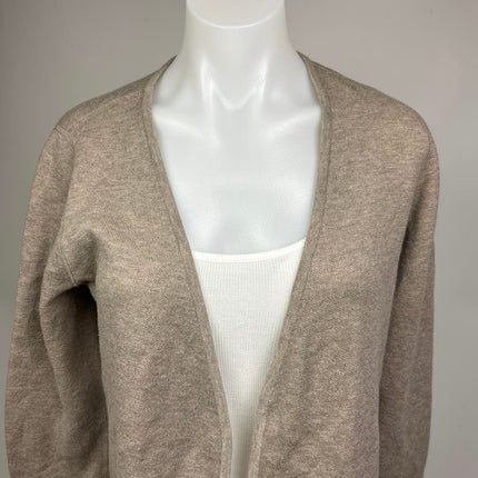 Apt 9 Beige Tan Open Front Long Sleeve Cozy Knitwear Cardigan Sweater Size M