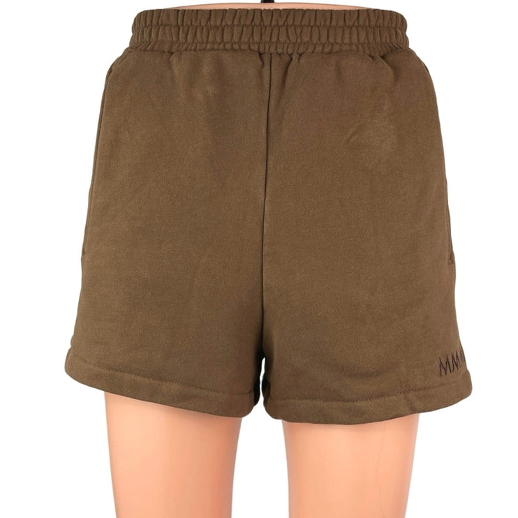 MMMI My Mum Made It Brown Elastic Waist Pull On High Rise Casual Shorts Size XS