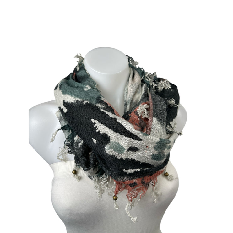 Urban Outfitters Starring at Stars Camo Fringe Spangles Infinity Neck Scarf OS