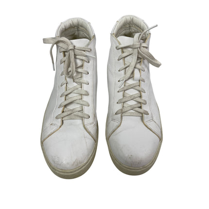 Vibram Cadence Mens White Leather Lace Up Athletic High Top Sneakers Shoes Sz 10