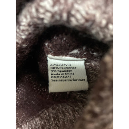 Nine West Women's Maroon Red Turtleneck Long Sleeve Knit Sweater Top Size L