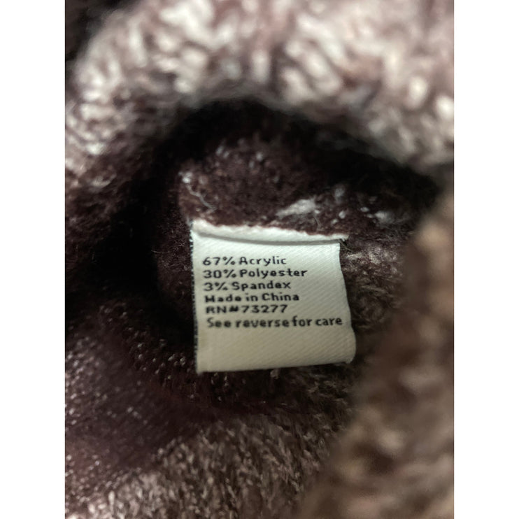 Nine West Women's Maroon Red Turtleneck Long Sleeve Knit Sweater Top Size L