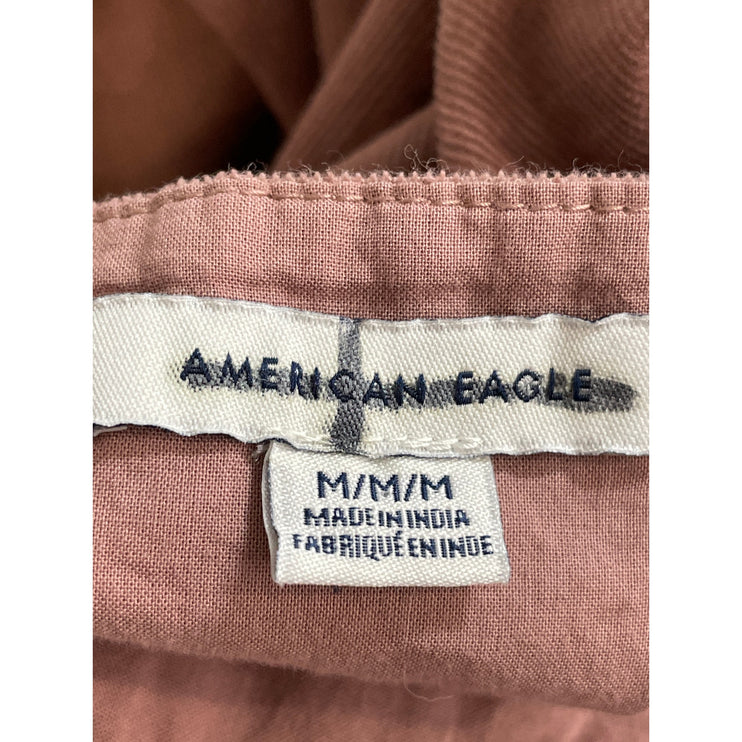 American Eagle Corduroy Square Neck Sleeveless Button Overall Jumpsuit Romper M