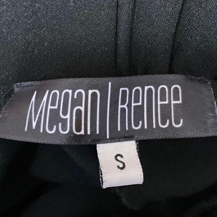 Megan Renee Fly Girl Black Elastic Waist Tapered Tie Leg Trousers Pants Size S