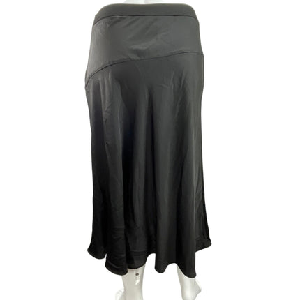 Banana Republic Womens Black Ruffles Slit High Waisted Midi Maxi A-Line Skirt 16