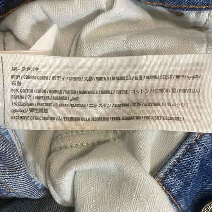 Abercrombie & Fitch Blue Raw Hem Mid Rise 90's Straight Denim Jeans Pants Sz 27