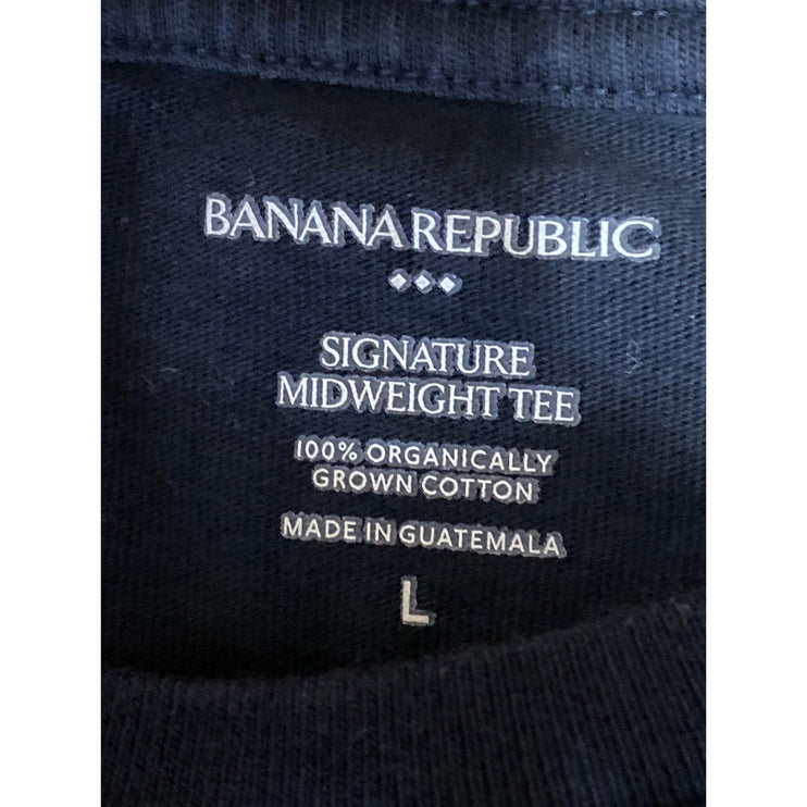 Banana Republic Men's Blue Crew Neck Short Sleeve Casual Tee Basic T-Shirt Top L