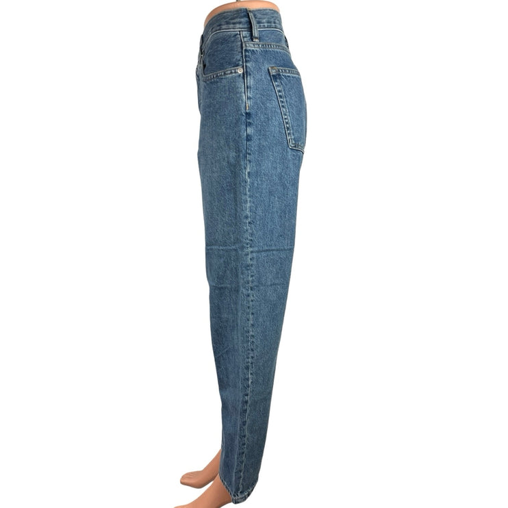 Everlane Blue Medium Wash High Rise The 90s Cheeky Straight Leg Jeans Size 29