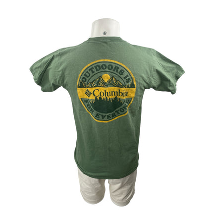 Columbia Men's Green Short Sleeve Graphic Print Outdoor T Shirt Tee Top Size M