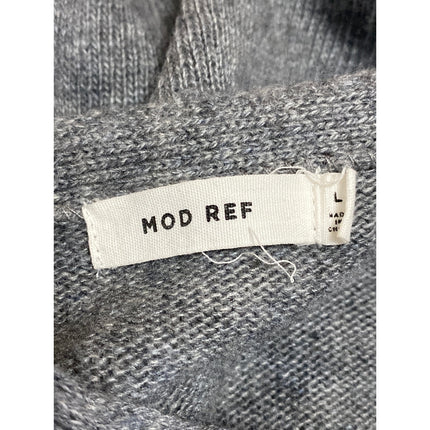 Mod Ref Women's Gray Long Sleeve Button Down Knit Cardigan Sweater Top Size L