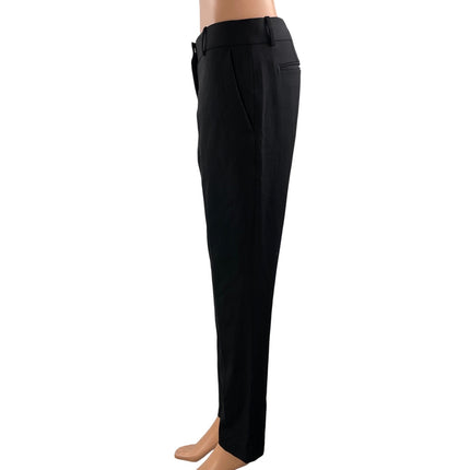 Everlane Women's Black Wool High Rise Slim Straight Trousers Dress Pants Size XS