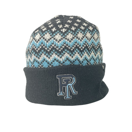 47 Brand Women's Black Blue Rhode Island Argyle Knit Bonnet Beanie Hat Cap OS