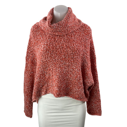 Free People BFF Women's Coral Cowl Neck Oversized Loose Sweater Top Size XS