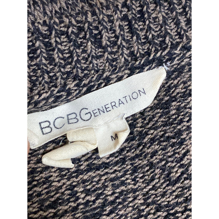 BCBGeneration Women's Gray V Neck Pullover Knit Long Sleeve Sweater Top Size M